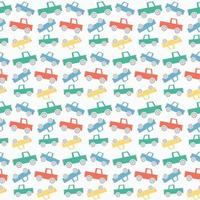 flat car multicolor seamless pattern vector