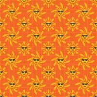 smile suns seamless pattern vector