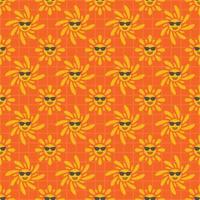 smile suns seamless pattern vector