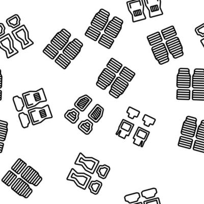 Car Mats Floor Carpet Vector Seamless Pattern