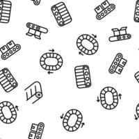 Conveyor Factory Tool Vector Seamless Pattern