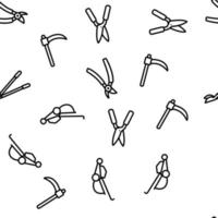 Lawn Mover Equipment Vector Seamless Pattern