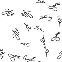 Signature Signing Vector Seamless Pattern