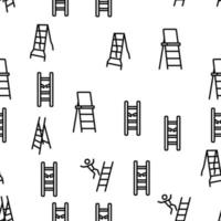 Ladder And Staircase Vector Seamless Pattern