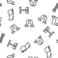 Exercise Band Tools Vector Seamless Pattern