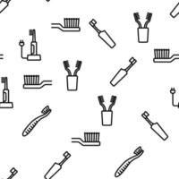 Toothbrush Equipment Vector Seamless Pattern