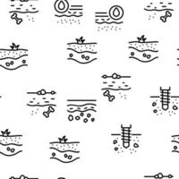 Soil Ground Research Vector Seamless Pattern