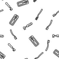 Toothbrush Equipment Vector Seamless Pattern