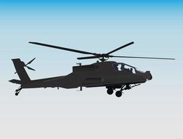 helicopter flying in the sky vector