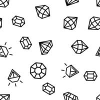 Diamonds, Gems Vector Seamless Pattern