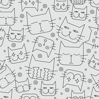 ilustración vectorial de diseño de fondo con temática de gato vector