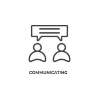 Vector sign of communicating symbol is isolated on a white background. icon color editable.