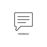 Vector sign of feedback symbol is isolated on a white background. icon color editable.