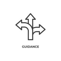 Vector sign of guidance symbol is isolated on a white background. icon color editable.