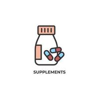 supplements vector icon. Colorful flat design vector illustration. Vector graphics