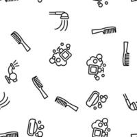 Shower Bathroom Tool Vector Seamless Pattern