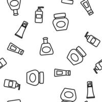 Moisturizer Cream Vector Seamless Pattern