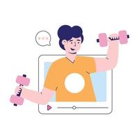 A flat illustration of video player vector