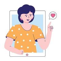 A scalable flat illustration of online podcast vector