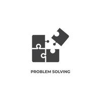 Vector sign of problem solving symbol is isolated on a white background. icon color editable.