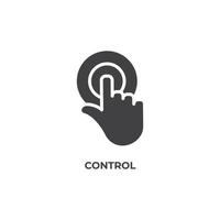 el signo vectorial del símbolo de control está aislado en un fondo blanco. color de icono editable. vector