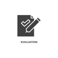 Vector sign of evaluation symbol is isolated on a white background. icon color editable.