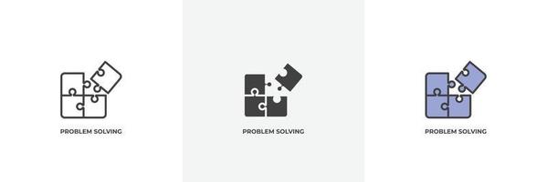 problem solving icon. Line, solid and filled outline colorful version, outline and filled vector sign. Idea Symbol, logo illustration. Vector graphics