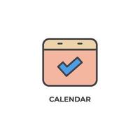 calendar vector icon. Colorful flat design vector illustration. Vector graphics