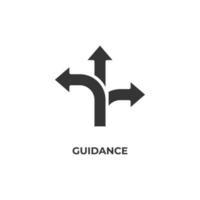 Vector sign of guidance symbol is isolated on a white background. icon color editable.