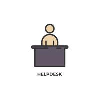 helpdesk vector icon. Colorful flat design vector illustration. Vector graphics