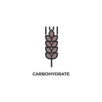 carbohydrate vector icon. Colorful flat design vector illustration. Vector graphics