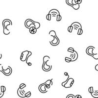 Hear Sound Aid Tool Vector Seamless Pattern