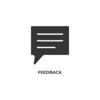 Vector sign of feedback symbol is isolated on a white background. icon color editable.