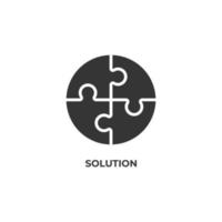 Vector sign of solution symbol is isolated on a white background. icon color editable.