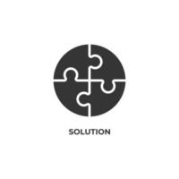 Vector sign of solution symbol is isolated on a white background. icon color editable.