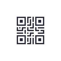 Vector sign of the barcode symbol is isolated on a white background. barcode icon color editable.