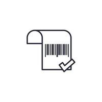 Vector sign of the barcode symbol is isolated on a white background. barcode icon color editable.