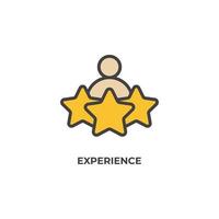 Vector sign of experience symbol is isolated on a white background. icon color editable.