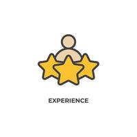 Vector sign of experience symbol is isolated on a white background. icon color editable.