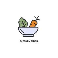 dietary fiber vector icon. Colorful flat design vector illustration. Vector graphics