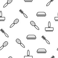 Grooming Brush For Pet Vector Seamless Pattern