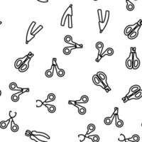 Pet Nail Clippers Vector Seamless Pattern