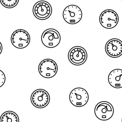 Gauge Meter Equipment Vector Seamless Pattern