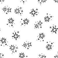 Glowing Shine Stars Vector Seamless Pattern