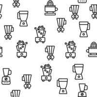 Blender Kitchen Tool Vector Seamless Pattern