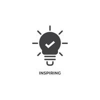 Vector sign of inspiring symbol is isolated on a white background. icon color editable.