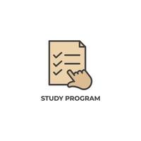 study program vector icon. Colorful flat design vector illustration. Vector graphics