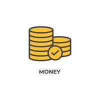 money vector icon. Colorful flat design vector illustration. Vector graphics