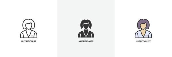 nutritionist icon. Line, solid and filled outline colorful version, outline and filled vector sign. Idea Symbol, logo illustration. Vector graphics