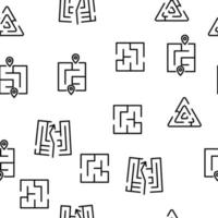 Maze Puzzle Different Vector Seamless Pattern